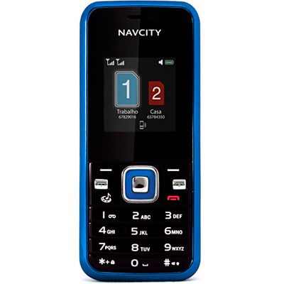 Celular NP-325 desbloqueado NavCity azul Dual Chip c/ Rádio